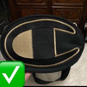 Black and gold champion Fanny pack